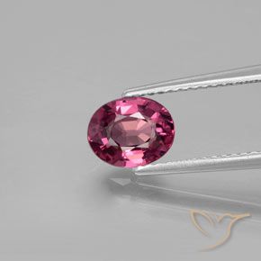 1.45ct Natürlicher Mittelviolett Rhodolith-Granat, Oval, VVS-VS