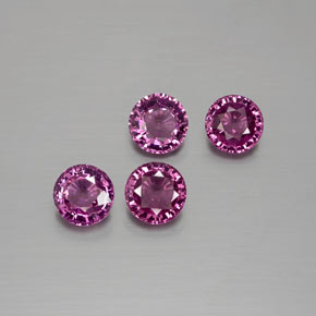 1,73 ct natürliche purpurfarbener Rhodolith-Edelsteine, Rundschliff, VS