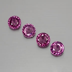 1,73 ct natürliche purpurfarbener Rhodolith-Edelsteine, Rundschliff, VS