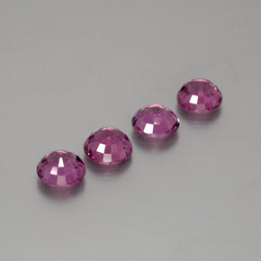 1,73 ct natürliche purpurfarbener Rhodolith-Edelsteine, Rundschliff, VS