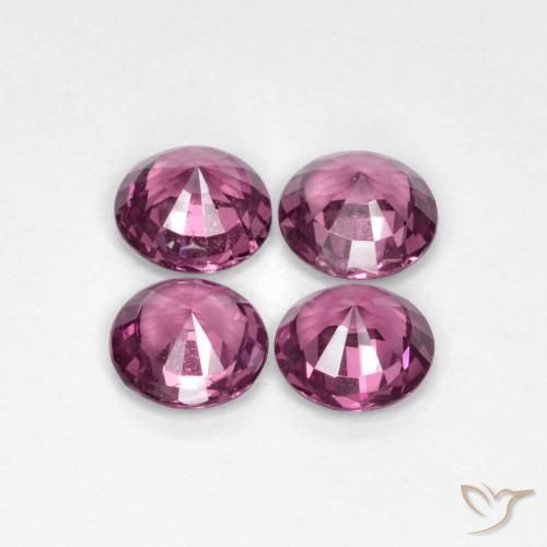 2.19 ct natürliche Mittel-Dunkelviolett Rhodolith-Granat-Edelsteine, Runden, VS