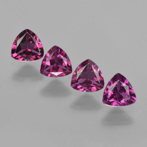 2,16 ct natürliche Himbeerrot Rhodolith-Edelsteine, Trillion, VS