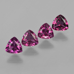2,16 ct natürliche Himbeerrot Rhodolith-Edelsteine, Trillion, VS