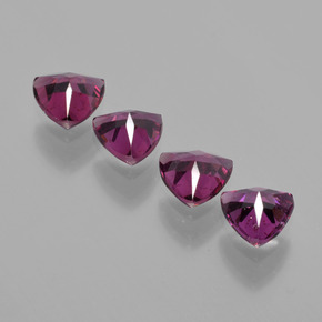 2,16 ct natürliche Himbeerrot Rhodolith-Edelsteine, Trillion, VS