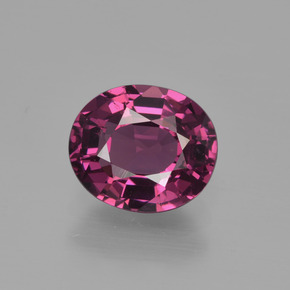 1,89 ctw natürlicher roter Rhodolith, Oval Schliff, VS