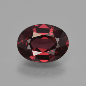 1,54 ctw natürlicher roter Rhodolith, Oval Schliff, VS