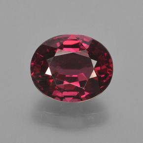 2,62 ctw natürlicher roter Rhodolith, Oval Schliff, VS