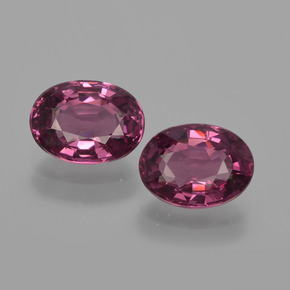 2,42 ct natürliche purpurfarbener Rhodolith-Edelsteine, Oval Schliff, VVS-VS
