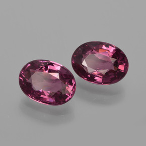 2,42 ct natürliche purpurfarbener Rhodolith-Edelsteine, Oval Schliff, VVS-VS