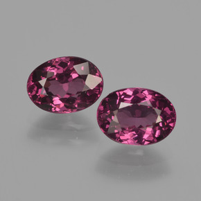2,52 ct natürliche purpurfarbener Rhodolith-Edelsteine, Oval Schliff, VS