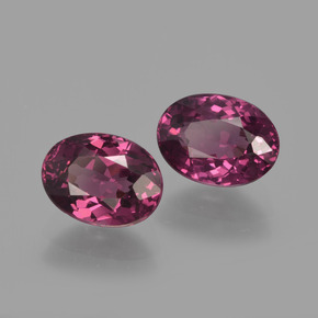 2,52 ct natürliche purpurfarbener Rhodolith-Edelsteine, Oval Schliff, VS