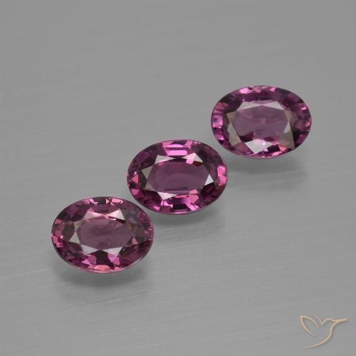 2.82ctw Natürlicher Rapberry Rot Lila Rhodolith-Granat, Oval, VVS-VS