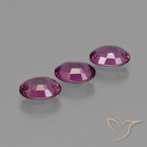 2.82 ct natürliche Rapberry Rot Lila Rhodolith-Granat-Edelsteine, Oval, VVS-VS
