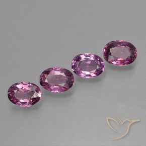 3.79 ct natürliche tieflila Rhodolith-Granat-Edelsteine, Oval, VVS-VS