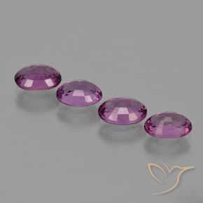 3.79 ct natürliche tieflila Rhodolith-Granat-Edelsteine, Oval, VVS-VS