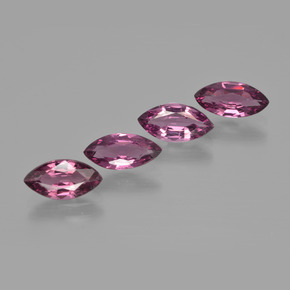 3,77 ct natürliche purpurfarbener Rhodolith-Edelsteine, Marquise, VS