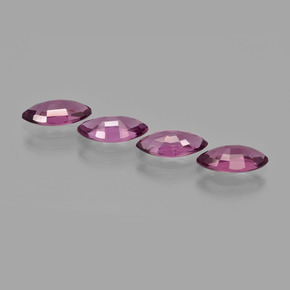 3,77 ct natürliche purpurfarbener Rhodolith-Edelsteine, Marquise, VS