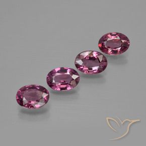 3.85 ct natürliche Mittelviolett Rhodolith-Granat-Edelsteine, Oval, VS