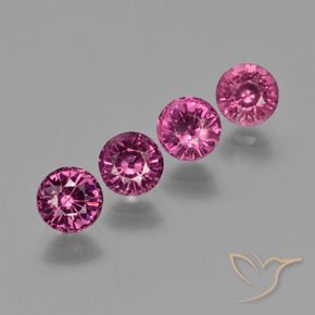 2.86 ct natürliche rötlich-lila Rhodolith-Granat-Edelsteine, Runden, VS
