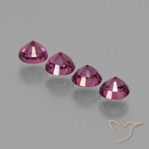 2.86 ct natürliche rötlich-lila Rhodolith-Granat-Edelsteine, Runden, VS