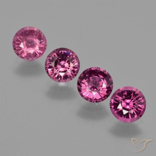 2,44 ct natürliche purpurfarbener Rhodolith-Edelsteine, Rundschliff, VS