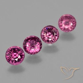2,44 ct natürliche purpurfarbener Rhodolith-Edelsteine, Rundschliff, VS