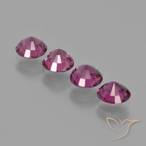 2,44 ct natürliche purpurfarbener Rhodolith-Edelsteine, Rundschliff, VS