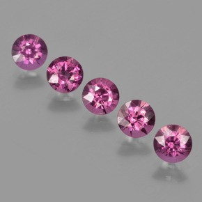 2,96 ct natürliche purpurfarbener Rhodolith-Edelsteine, Rundschliff, VS