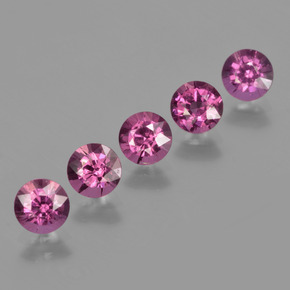 2,96 ct natürliche purpurfarbener Rhodolith-Edelsteine, Rundschliff, VS
