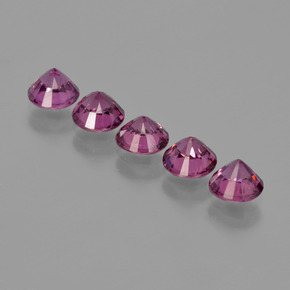 2,96 ct natürliche purpurfarbener Rhodolith-Edelsteine, Rundschliff, VS