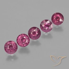 3.23 ct natürliche Rosaig-lila Rhodolith-Granat-Edelsteine, Runden, VS