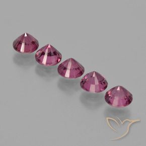 3.23 ct natürliche Rosaig-lila Rhodolith-Granat-Edelsteine, Runden, VS