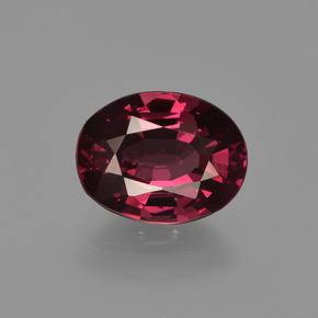 2,04 ctw natürlicher roter Rhodolith, Oval Schliff, VS