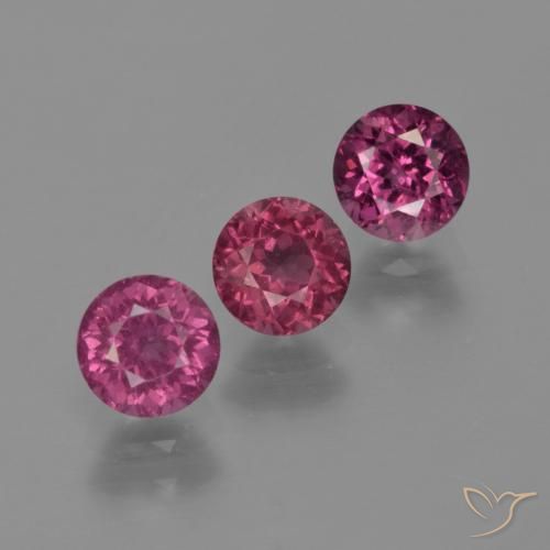 2.27 ct natürliche Rosa Beere Lila Rhodolith-Granat-Edelsteine, Runden, VS