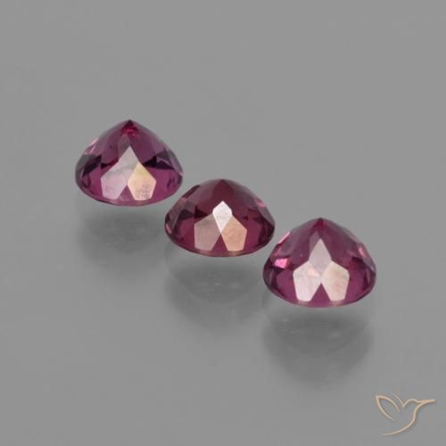 2.27 ct natürliche Rosa Beere Lila Rhodolith-Granat-Edelsteine, Runden, VS