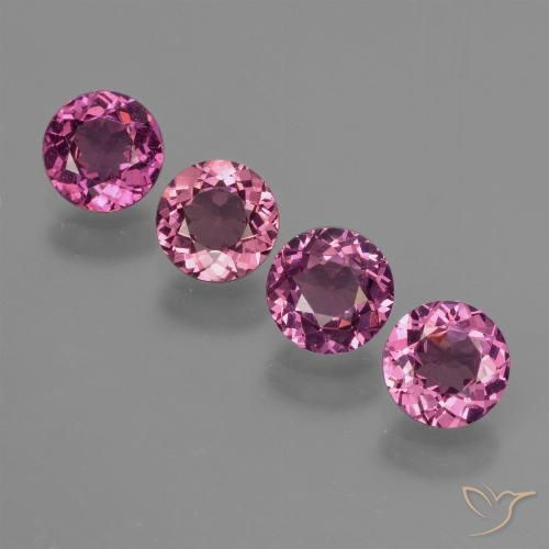 2,25 ct natürliche purpurfarbener Rhodolith-Edelsteine, Rundschliff, VVS-VS