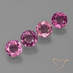 2,25 ct natürliche purpurfarbener Rhodolith-Edelsteine, Rundschliff, VVS-VS