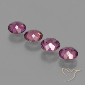 2,25 ct natürliche purpurfarbener Rhodolith-Edelsteine, Rundschliff, VVS-VS