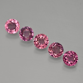 2,69 ct natürliche roter Rhodolith-Edelsteine, Rundschliff, VVS-VS