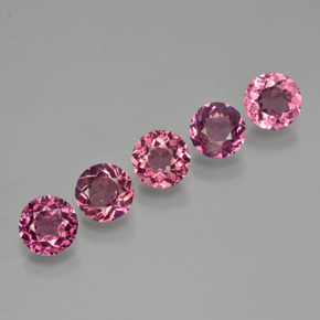 2,69 ct natürliche roter Rhodolith-Edelsteine, Rundschliff, VVS-VS