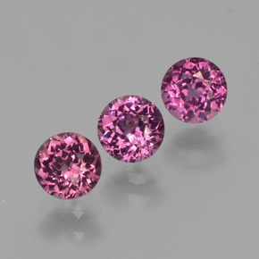  ct natürliche Himbeerrot Rhodolith-Granat-Edelsteine, Rund Schliff, VVS-VS
