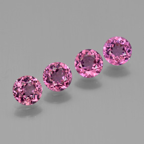 2,24 ct natürliche roter Rhodolith-Edelsteine, Rundschliff, VS