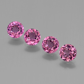 2,24 ct natürliche roter Rhodolith-Edelsteine, Rundschliff, VS