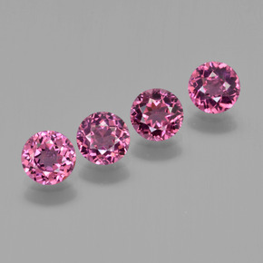 2,36 ct natürliche Rosa Beere Lila Rhodolith-Edelsteine, Rund Schliff, VS
