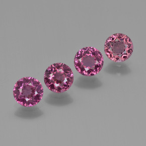 2,43 ct natürliche purpurfarbener Rhodolith-Edelsteine, Rundschliff, VS