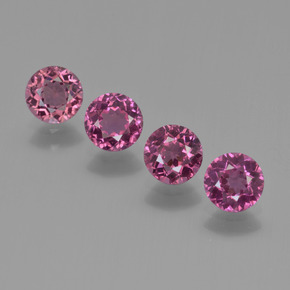 2,43 ct natürliche purpurfarbener Rhodolith-Edelsteine, Rundschliff, VS