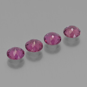 2,43 ct natürliche purpurfarbener Rhodolith-Edelsteine, Rundschliff, VS