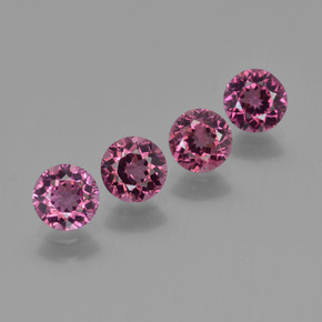 2.43 ct natürliche Mittel-Dunkelviolett Rhodolith-Granat-Edelsteine, Rund Schliff, VS