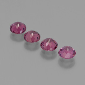 2.43 ct natürliche Mittel-Dunkelviolett Rhodolith-Granat-Edelsteine, Rund Schliff, VS