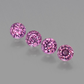 1,40 ct natürliche roter Rhodolith-Edelsteine, Rundschliff, VS